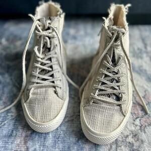 Rachel Zoe Barret Sneakers Taupe Color Size 9.5, High Top Zip Up